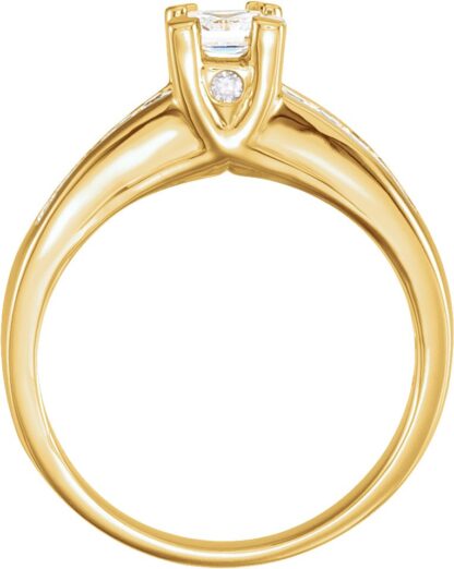 Anillo de Compromiso de Diamantes en Oro Amarillo de 14K - Imagen 2