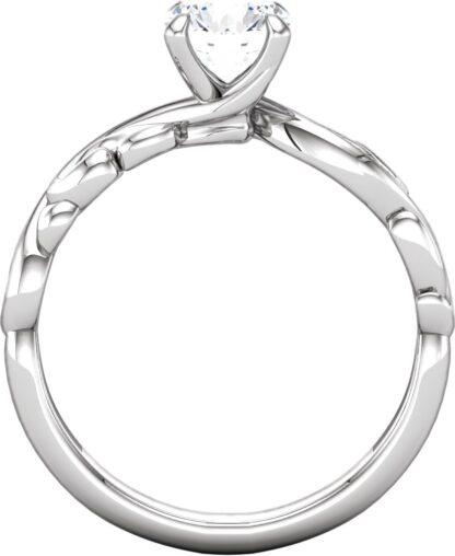 Anillo de Compromiso de Diamante Natural de 1 CT en Plata Continuum® Ley .950 - Imagen 2