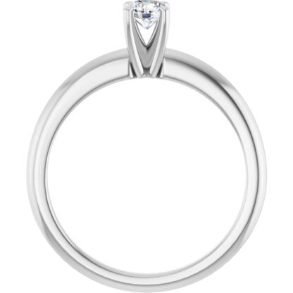 Anillo de compromiso Moissanita Forever One redondo 4 mm Plata Continuum® Ley .950 - Imagen 2